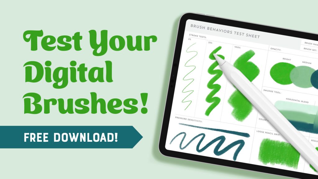 Test your digital brushes with this simple worksheet