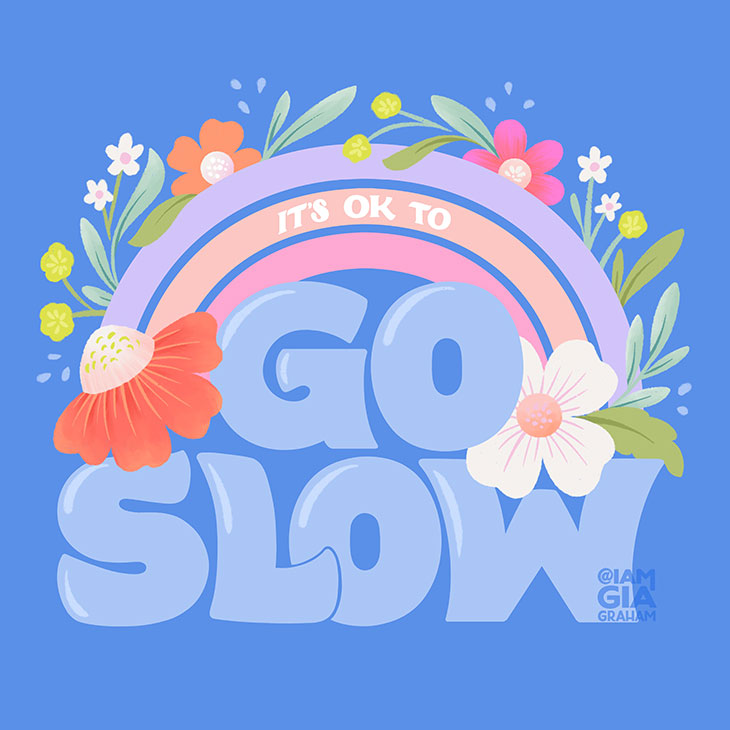 Colorful Hand Lettering for License by Gia Graham