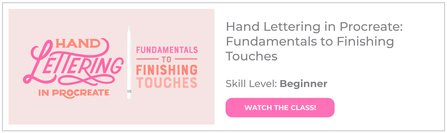 Hand Lettering in Procreate course